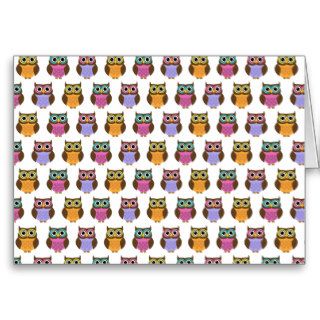 Cute Owls Design Greeting Cards