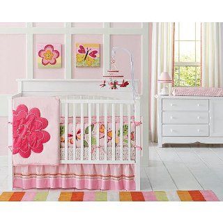 Amy Coe Bloom 4 Pc Crib Bedding SET  Flower Butterfly  Baby