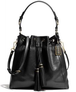 COACH MADISON PINNACLE DRAWSTRING SHOULDER BAG IN LEATHER   COACH   Handbags & Accessories