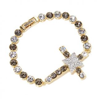 AKKAD "La Glorioso" Crystal Cross Line Bracelet