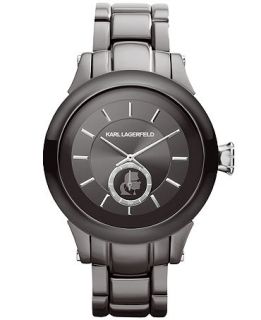 Karl Lagerfeld Unisex Gunmetal Ion Plated Stainless Steel Bracelet Watch 40mm KL1208   Watches   Jewelry & Watches