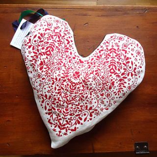 sweet heart cushion by cerys turner