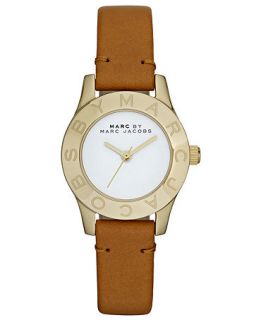 Marc by Marc Jacobs Watch, Womens Mini Blade Tan Leather Strap 26mm MBM1219   Watches   Jewelry & Watches