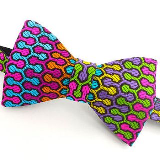 geometric silk bow tie by vava neckwear