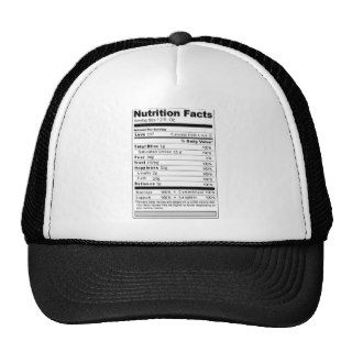 Wedding or Anniversary Sweet Funny Nutrition Label Trucker Hats