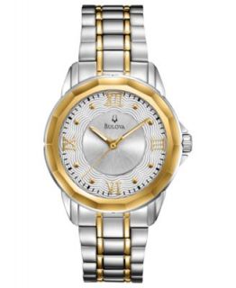 Bulova Womens Two Tone Stainless Steel Bracelet Watch 32mm 98L160   Watches   Jewelry & Watches