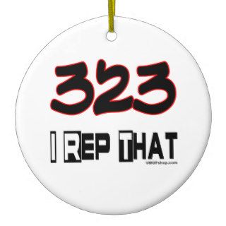 I Rep That 323 Area Code Ornaments