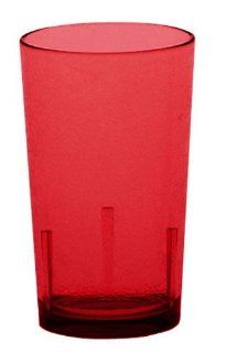 Cambro D12 156 Plastic Del Mar Tumbler, 12 Ounce, Ruby Red Kitchen & Dining