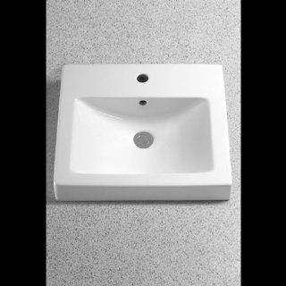 TOTO LT155.8 01 Vernica Design Self Rimming Lavatory and 8 Inch Centers, Cotton White   Bathroom Sinks  
