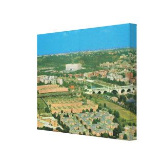 Vintage Italy, Rome, Olympic Village Gallery Wrapped Canvas