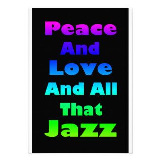 Peace and Love and All that Jazz Invitation