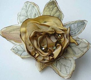 silk rose brooch 319 by ewa morawski textiles