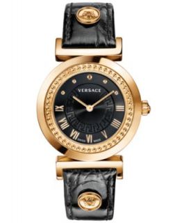 Versace Watch, Womens Swiss Vanity Two Tone Stainless Steel Bracelet 35mm P5Q80D499 S089   Watches   Jewelry & Watches