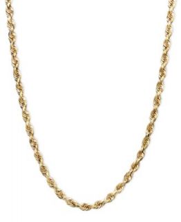 14k Gold Diamond Cut Rope Chain Necklace   Necklaces   Jewelry & Watches