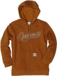 Carhartt Boys 8 20  Logo Fleece Front Zip Sweatshirt Clothing