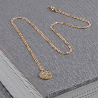 mini floral initial necklace by lindsay pearson