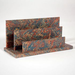 hand marbled letter rack by clementine's shop