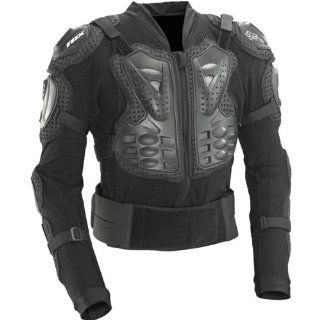 Fox Racing Titan Sport Jacket Men's Roost Deflector Motocross/Off Road/Dirt Bike Motorcycle Body Armor   Black / Medium Automotive