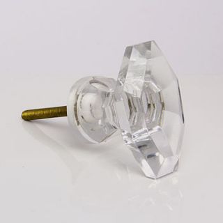 clear glass boat shaped furniture knob by trinca ferro