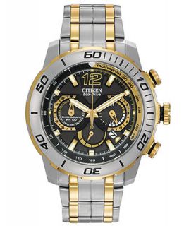 Citizen Mens Chronograph Eco Drive Primo Two Tone Stainless Steel Bracelet Watch 45mm CA4084 51E   Watches   Jewelry & Watches