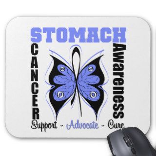 Stomach Cancer Awareness Butterfly Mouse Mat