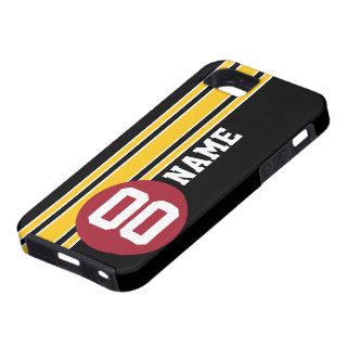 Auto Racing Stripes with custom number and name iPhone 5 Covers