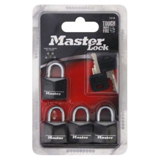 Master Lock 20mm Key Padlock 4 Pack   Black