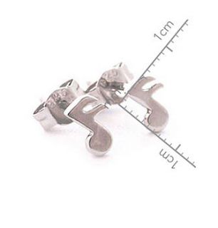 sterling silver 6mm musical note earrings by lovethelinks