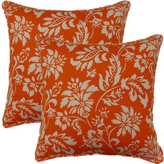 Wexford Tangerine 17 inch Throw Pillows (Set of 2) Throw Pillows