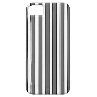 Gray and Black Stripes on White iPhone 5 Case