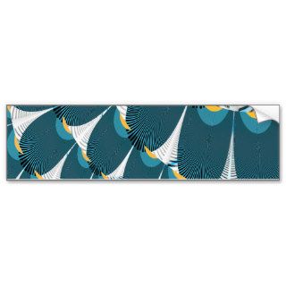 White Forest With Peacock Abstract Art Bumper Sticker
