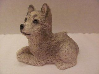Vintage   STONE CRITTERS   "WOLF" CUB   FIGURINE (approx. 2 1/2" Tall / 3 1/4" Width)   #SCB 145   by United Design Corp. (UDC) / (Noble, OK) / Painted by Lisa Burton  Collectible Figurines  