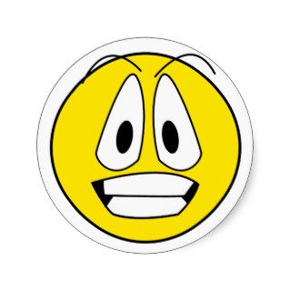 Shocked Smiley Face Sticker