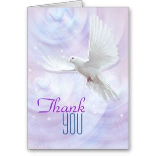 Religious confirmation dove thank you cards