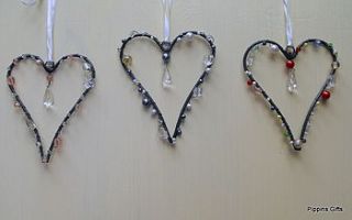 beaded heart by pippins gifts and home accessories
