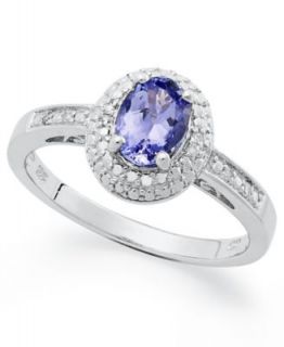 14k White Gold Tanzanite (1 1/4 ct. t.w.) and Diamond Accent Ring   Rings   Jewelry & Watches