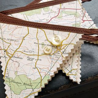 map bunting by nellie and elsie