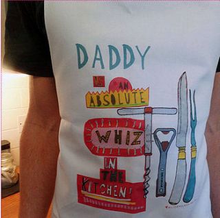personalised 'absolute whiz' apron by alice palace