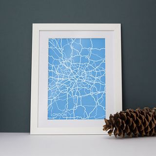 abstract road map centred on london by paperpaper
