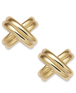Giani Bernini 24k Gold over Sterling Silver Earrings, Double Knot Stud Earrings   Earrings   Jewelry & Watches