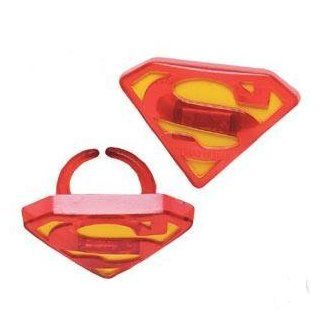 BULK SUPERMAN Super Man Shield 144 CUPCAKE Rings PARTY Favor Topper Decorations Toys & Games