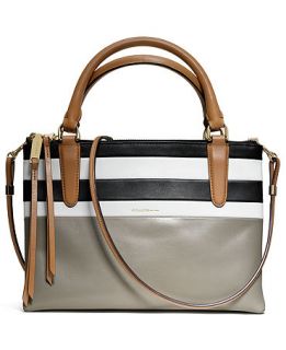 COACH THE MINI BOROUGH BAG IN BAR STRIPE LEATHER   COACH   Handbags & Accessories