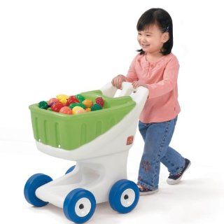Low And Wide Cart Shape Is Easy To Handle, Even For Early Walkers, And Its Durable, Large Wheels Roll Smoothly   Step2 Little Helper's Grocery Cart Toys & Games