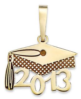 14k Gold Pendant, 2013 Grad Cap Pendant   Necklaces   Jewelry & Watches