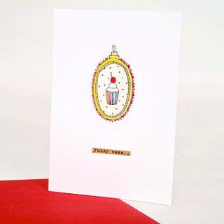personalised cupcake illustrated card by the house of jam and weasel