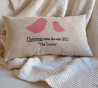 personalised cushion for christmas by a touch of verse