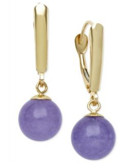 14k Gold Earrings, Smokey Topaz (5 1/2 ct. t.w.) and Turqoise (14 ct. t.w.) Drop Earrings   Earrings   Jewelry & Watches