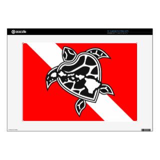 Hawaii Turtle Dive Flag Decals For Laptops