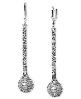 EFFY Pearl Cultured Freshwater Pearl Mesh Drop Earrings (12mm) in Sterling Silver   Earrings   Jewelry & Watches