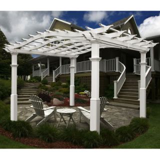 New England Arbors Riviera 9 H x 10 W x 10 D Pergola